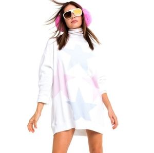 Wildfox Couture Star-Crossed Road Trip Sweatshirt Star Print Oversized S & M NWT